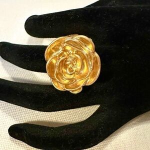 Gold Flower Statement Ring - Women Jewelry